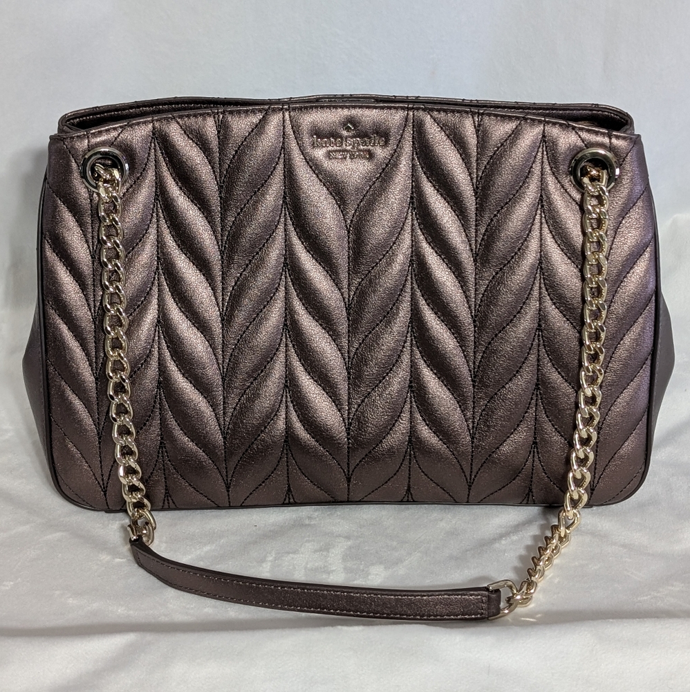 Kate Spade Briar Lane Quilted Convertible Shoulder Bag In Metallic Oak